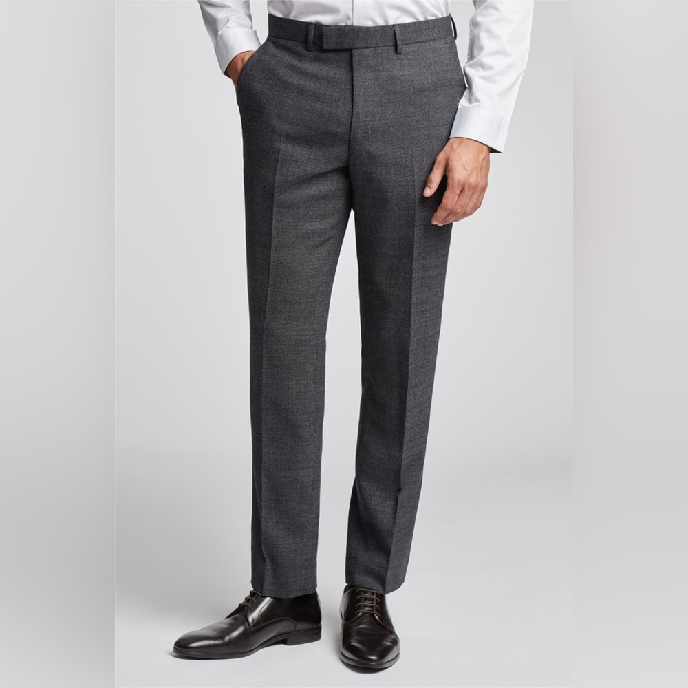 Ted Baker London Dark Gray Dress Pants | Tailored Slim Fit Trousers | Mens